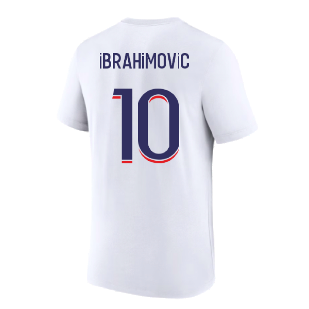 2023-2024 PSG Premium Essentials T-shirt (White) (Ibrahimovic 10)