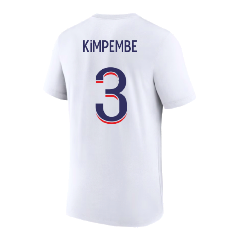 2023-2024 PSG Premium Essentials T-shirt (White) (Kimpembe 3)