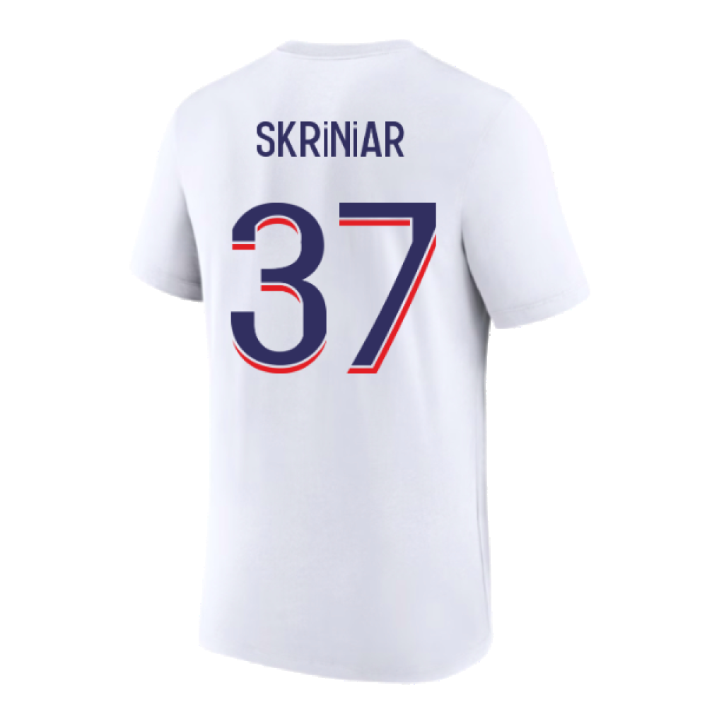 2023-2024 PSG Premium Essentials T-shirt (White) (Skriniar 37)