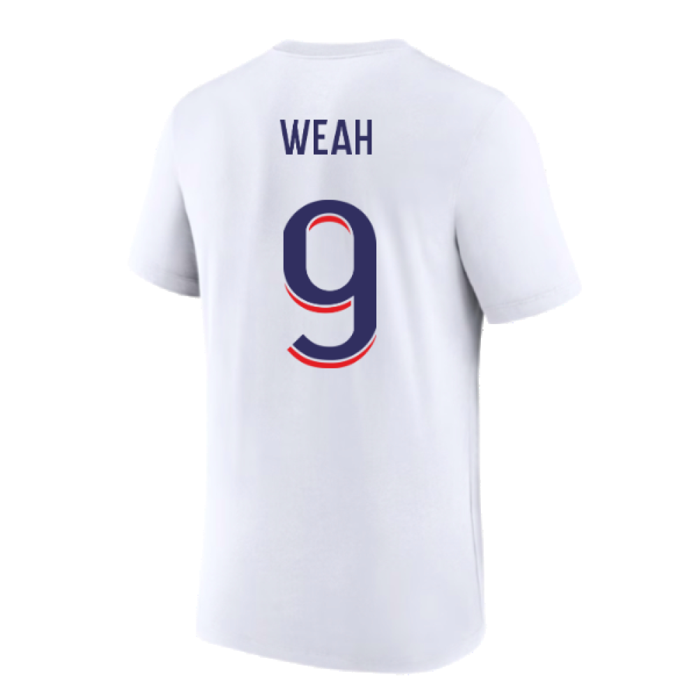 2023-2024 PSG Premium Essentials T-shirt (White) (Weah 9)