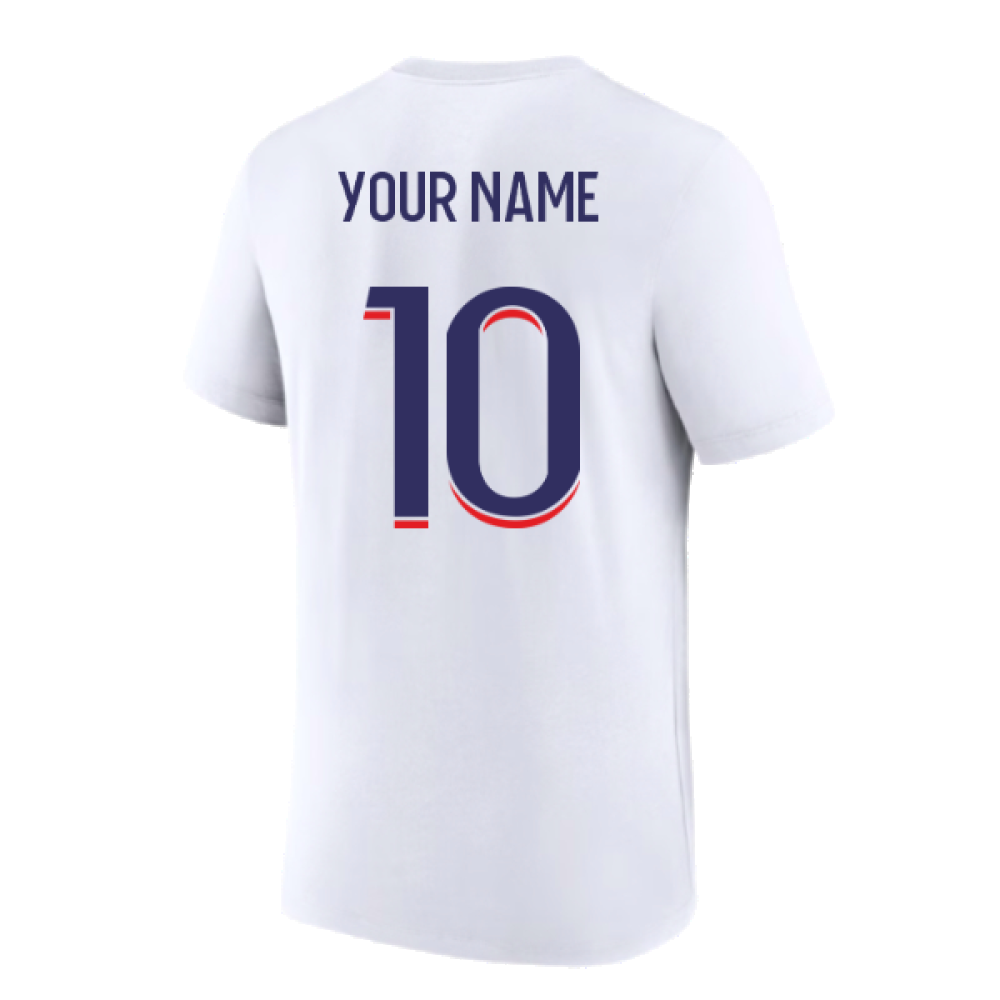 2023-2024 PSG Premium Essentials T-shirt (White) (Your Name)