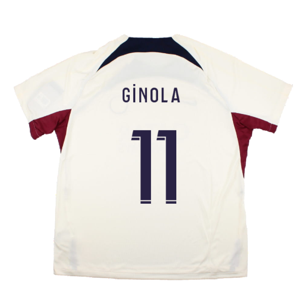 2023-2024 PSG Strike Dri-Fit Training Shirt (Cream) (Ginola 11)