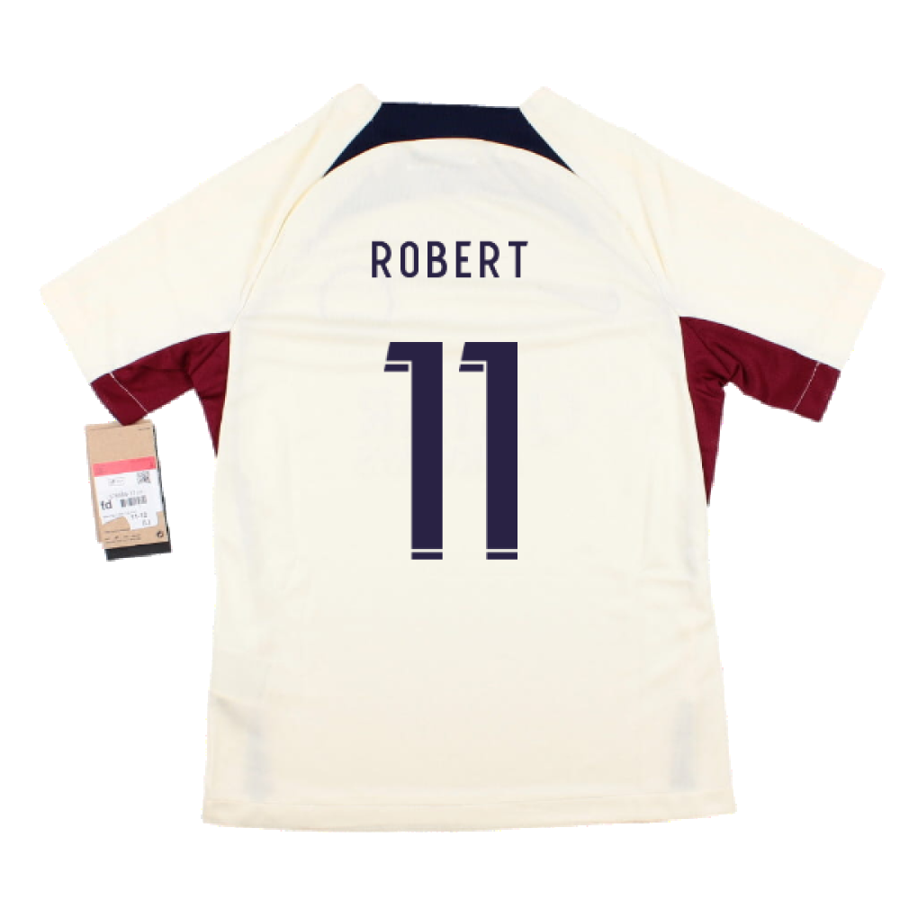 2023-2024 PSG Strike Dri-Fit Training Shirt (Cream) - Kids (Robert 11)