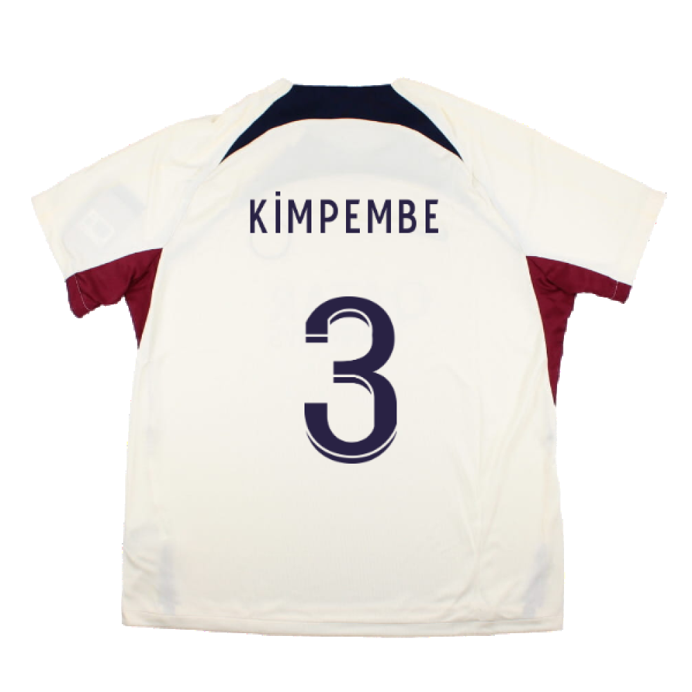 2023-2024 PSG Strike Dri-Fit Training Shirt (Cream) (Kimpembe 3)