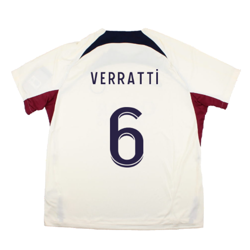 2023-2024 PSG Strike Dri-Fit Training Shirt (Cream) (Verratti 6)