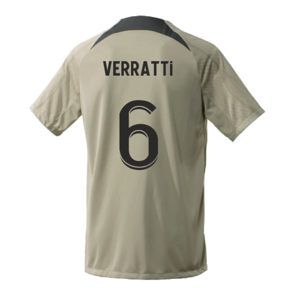 2023-2024 PSG Training Shirt (Stone) (Verratti 6)