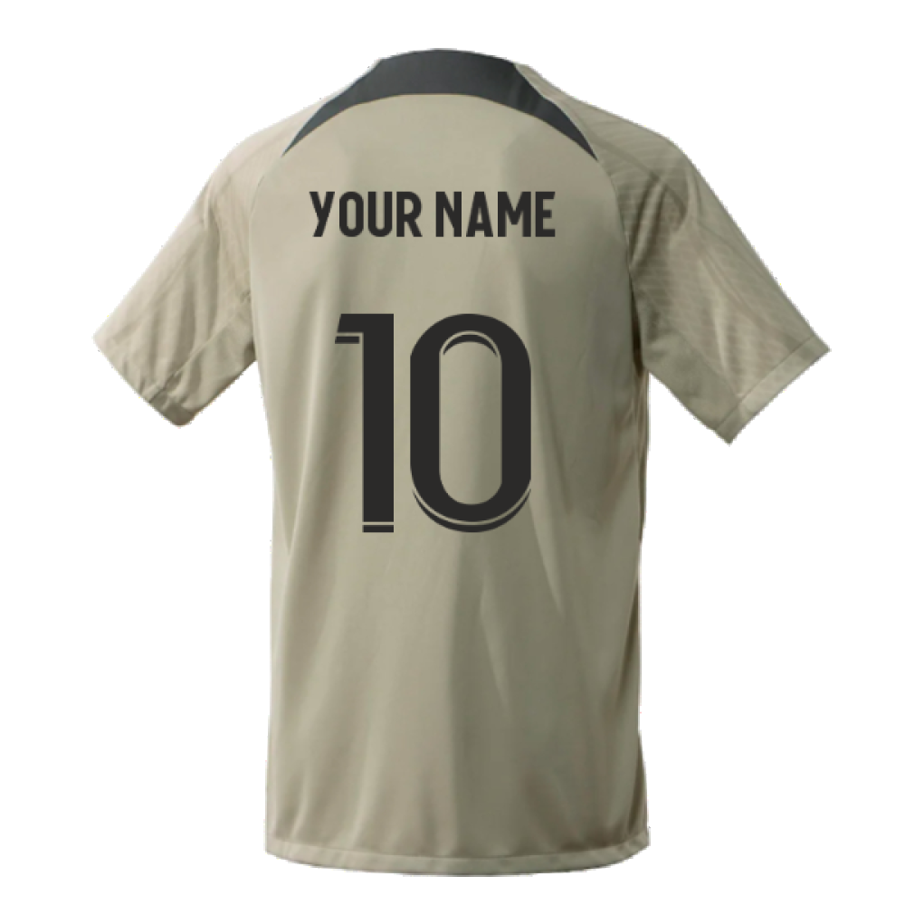 2023-2024 PSG Training Shirt (Stone) (Your Name)