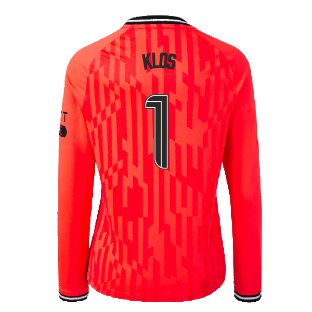 2023-2024 Rangers Away Goalkeeper LS Shirt (Hot Coral) - Kids (Klos 1)