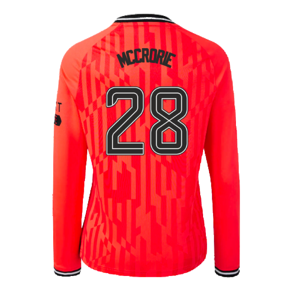 2023-2024 Rangers Away Goalkeeper LS Shirt (Hot Coral) - Kids (McCrorie 28)
