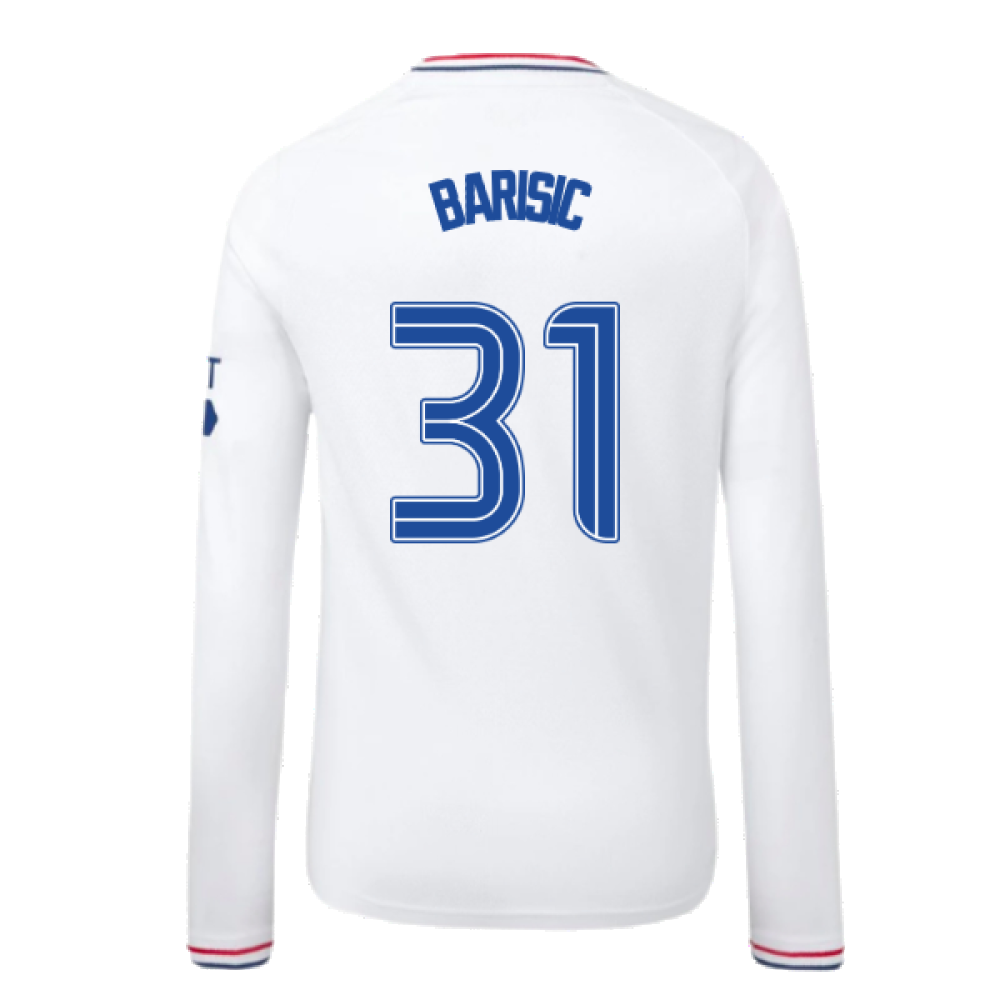 2023-2024 Rangers Away Long Sleeve Shirt (Kids) (Barisic 31)