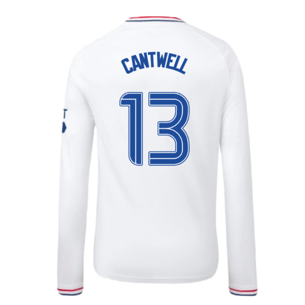 2023-2024 Rangers Away Long Sleeve Shirt (Kids) (Cantwell 13)