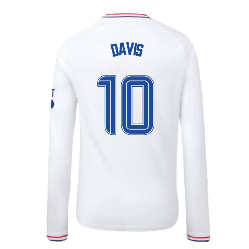 2023-2024 Rangers Away Long Sleeve Shirt (Kids) (Davis 10)