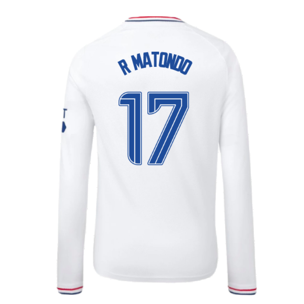 2023-2024 Rangers Away Long Sleeve Shirt (Kids) (R Matondo 17)