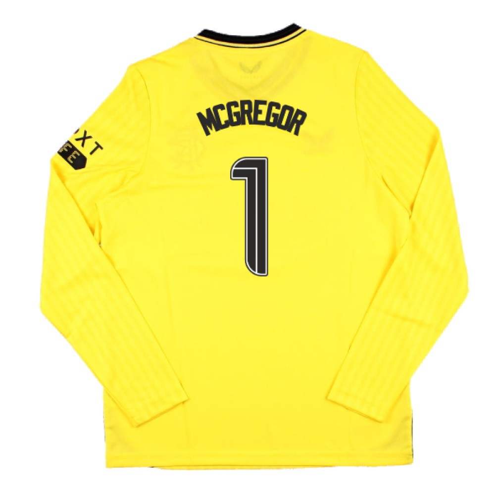 2023-2024 Rangers Home Goalkeeper LS Shirt (Yellow) - Kids (McGregor 1)