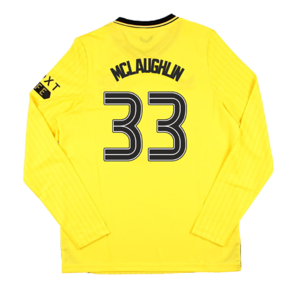 2023-2024 Rangers Home Goalkeeper LS Shirt (Yellow) - Kids (McLaughlin 33)