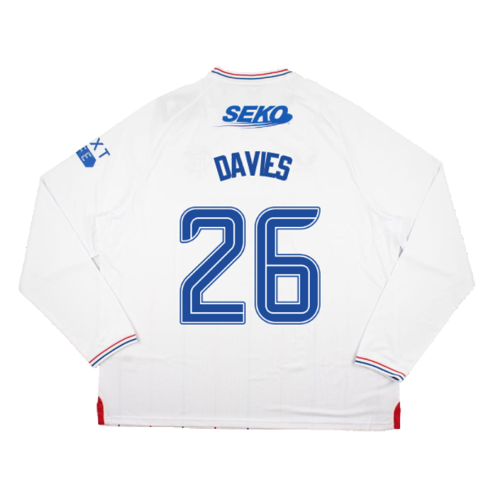 2023-2024 Rangers Long Sleeve Away Shirt (Davies 26)