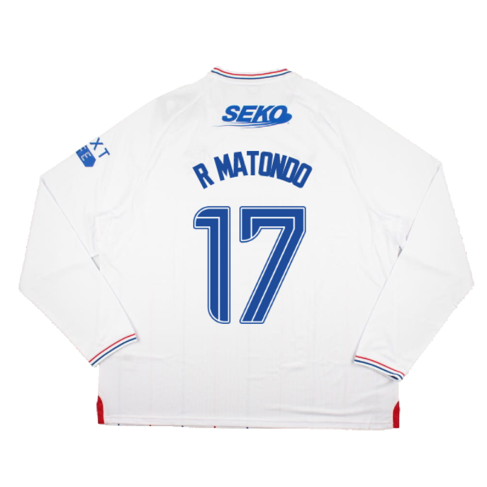 2023-2024 Rangers Long Sleeve Away Shirt (R Matondo 17)