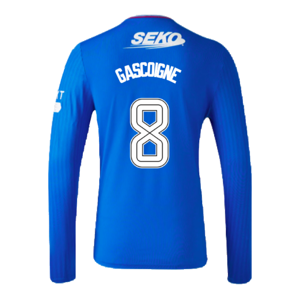 2023-2024 Rangers Long Sleeve Home Shirt (Gascoigne 8)