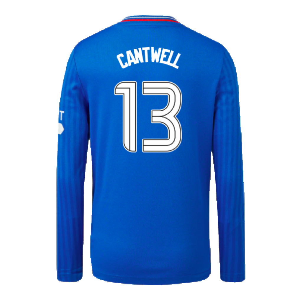 2023-2024 Rangers Long Sleeve Home Shirt (Kids) (Cantwell 13)