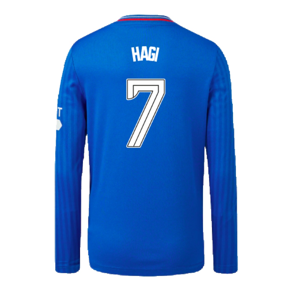 2023-2024 Rangers Long Sleeve Home Shirt (Kids) (Hagi 7)