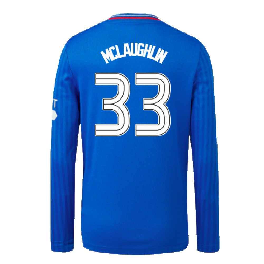 2023-2024 Rangers Long Sleeve Home Shirt (Kids) (McLaughlin 33)