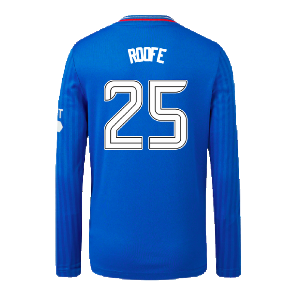 2023-2024 Rangers Long Sleeve Home Shirt (Kids) (Roofe 25)