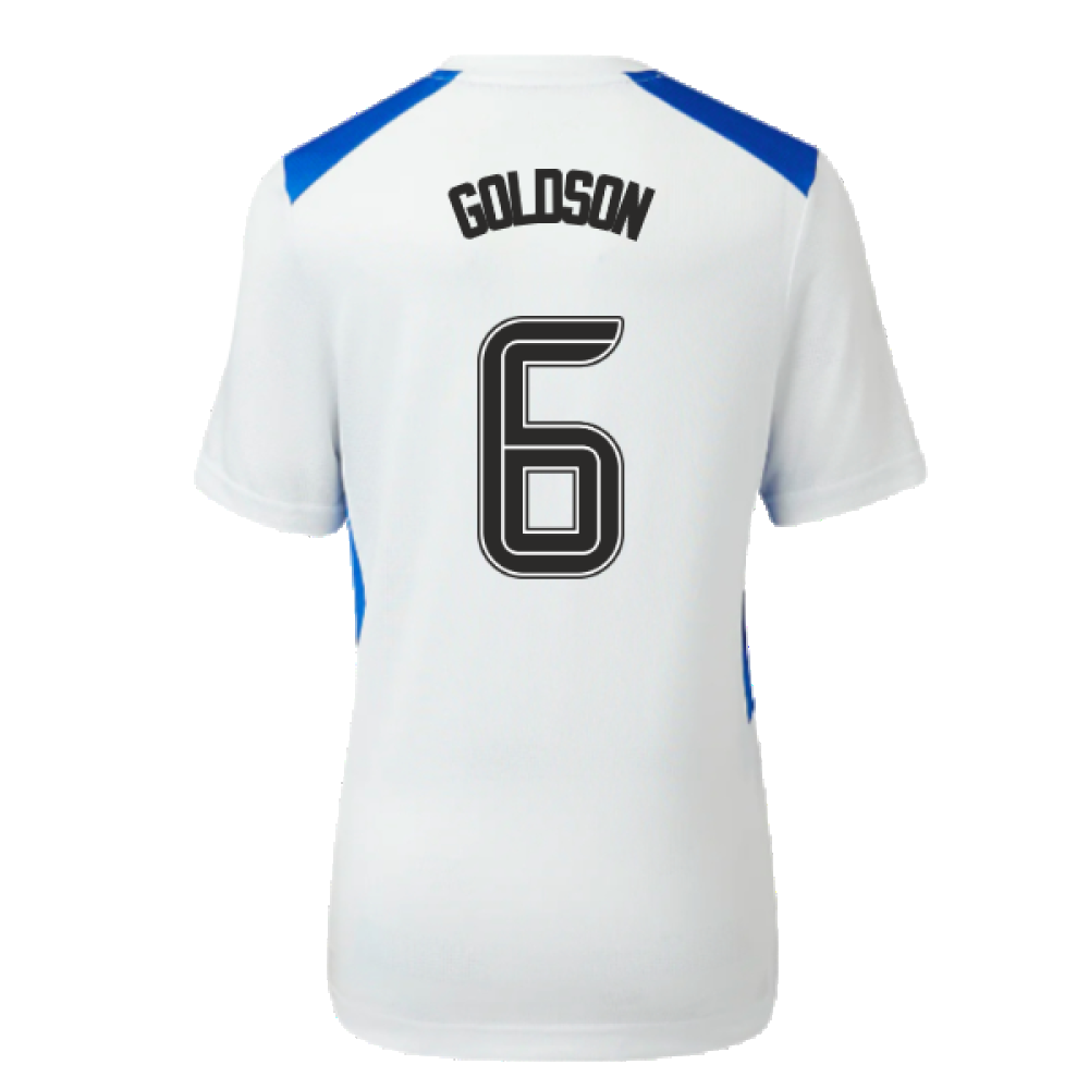 2023-2024 Rangers Players Match Day Home Tee (White) - Kids (Goldson 6)