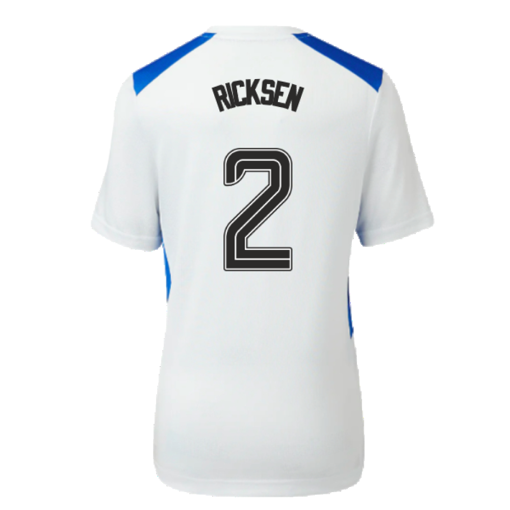 2023-2024 Rangers Players Match Day Home Tee (White) - Kids (Ricksen 2)