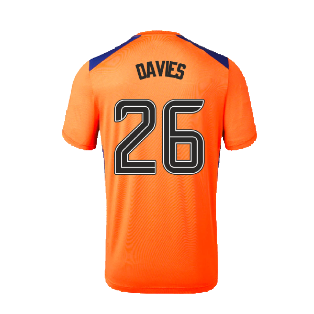 2023-2024 Rangers Players Third Match Day Tee (Orange) (Davies 26)