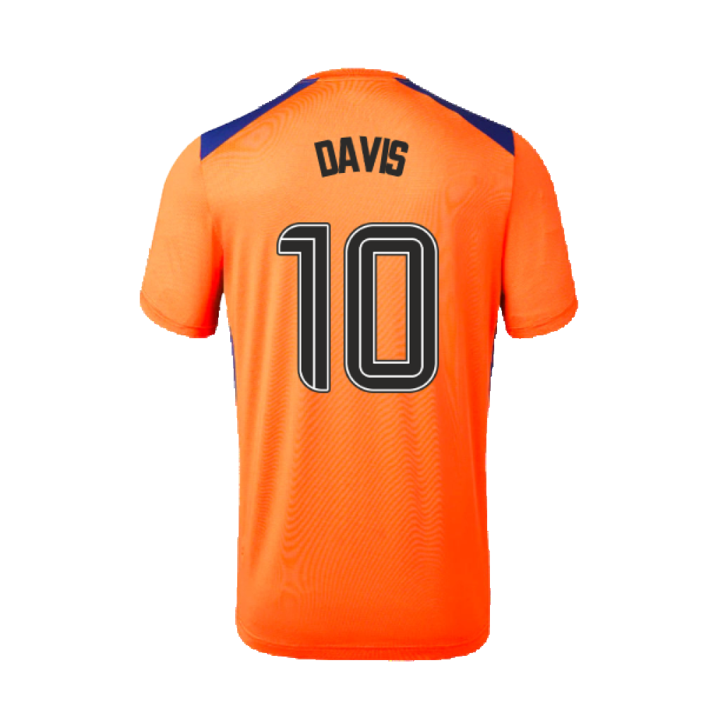 2023-2024 Rangers Players Third Match Day Tee (Orange) (Davis 10)