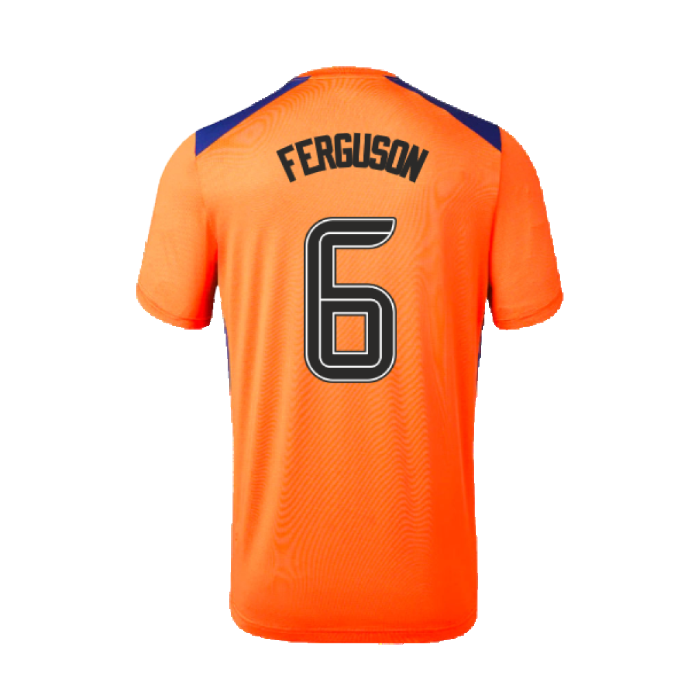 2023-2024 Rangers Players Third Match Day Tee (Orange) (Ferguson 6)