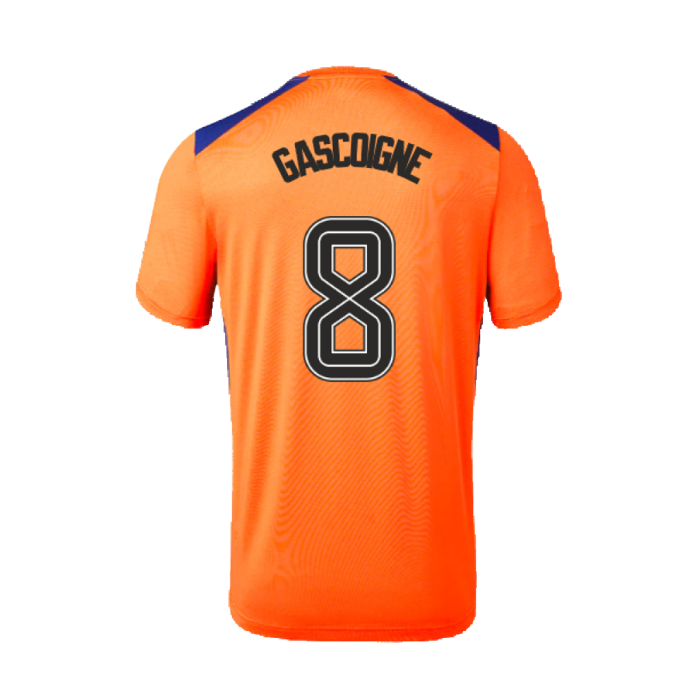 2023-2024 Rangers Players Third Match Day Tee (Orange) (Gascoigne 8)