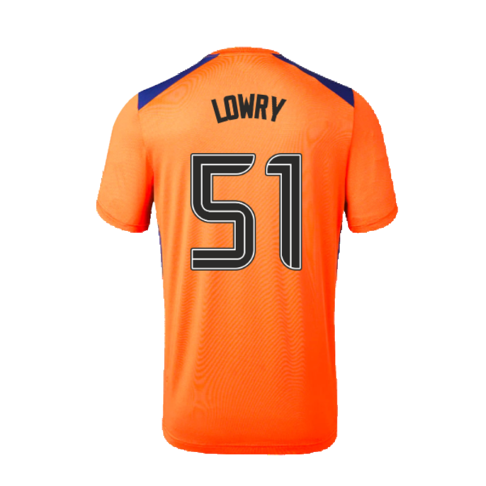 2023-2024 Rangers Players Third Match Day Tee (Orange) (Lowry 51)