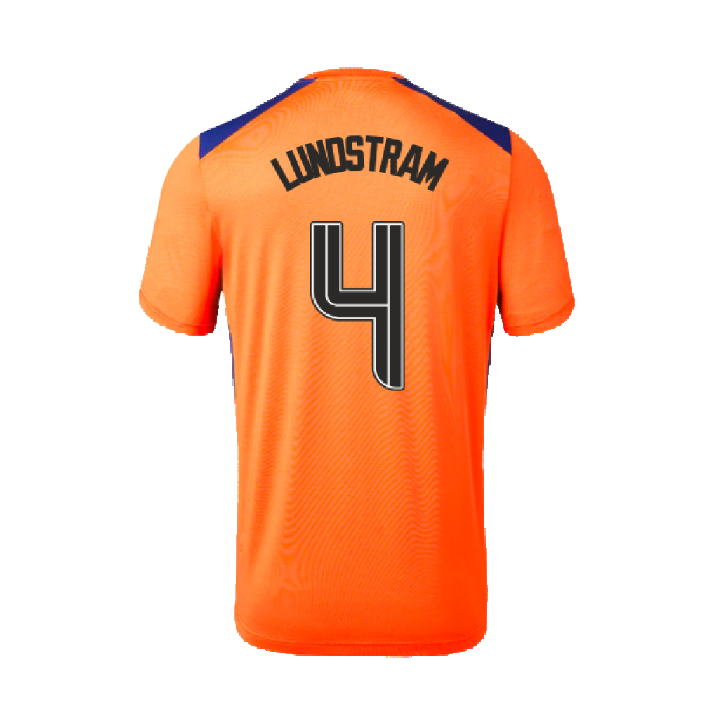 2023-2024 Rangers Players Third Match Day Tee (Orange) (Lundstram 4)