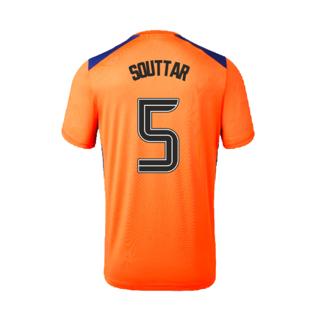 2023-2024 Rangers Players Third Match Day Tee (Orange) (Souttar 5)