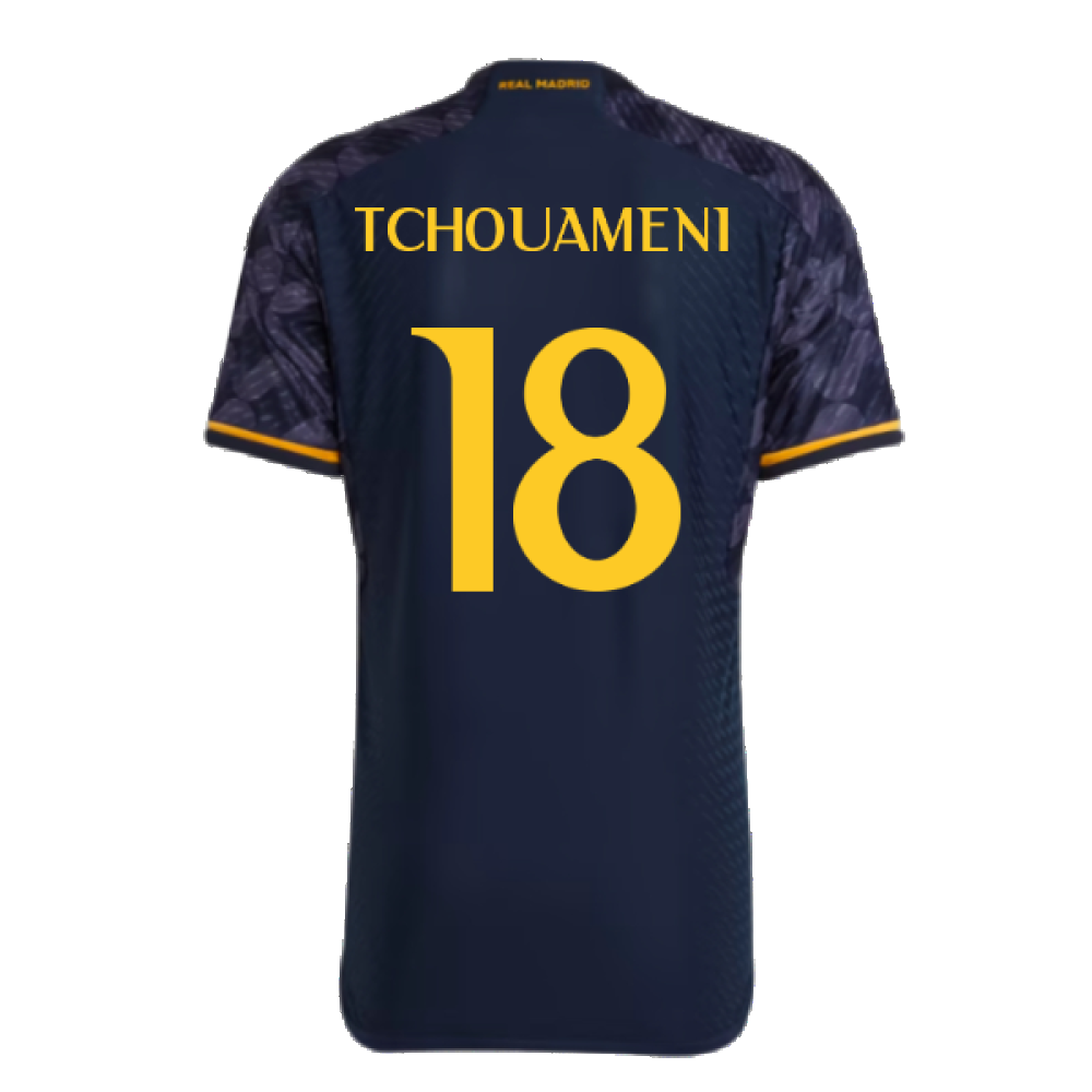 2023-2024 Real Madrid Authentic Away Shirt (Tchouameni 18)