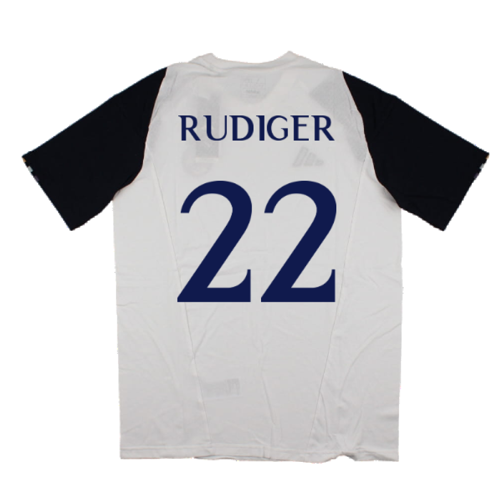 2023-2024 Real Madrid Core Tee (White) (Rudiger 22)