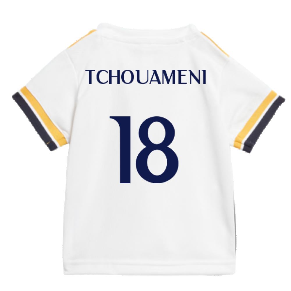 2023-2024 Real Madrid Home Baby Kit (Tchouameni 18)