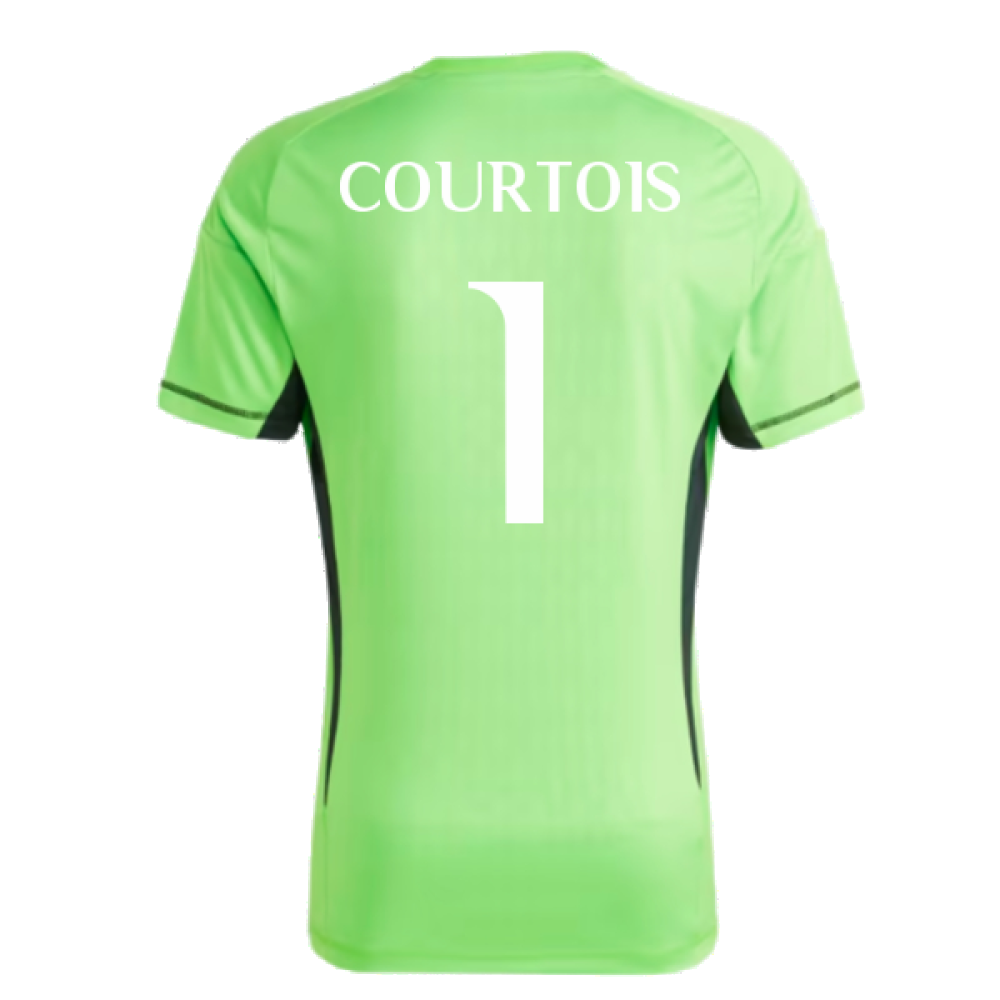 2023-2024 Real Madrid Home Goalkeeper Shirt (Solar Green) (COURTOIS 1)