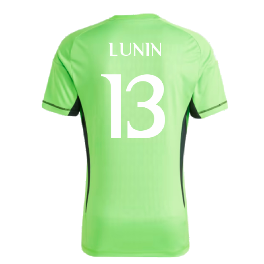 2023-2024 Real Madrid Home Goalkeeper Shirt (Solar Green) (LUNIN 13)