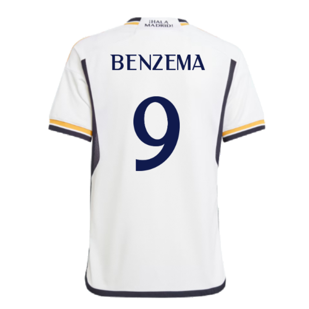 2023-2024 Real Madrid Home Youth Kit (Benzema 9)