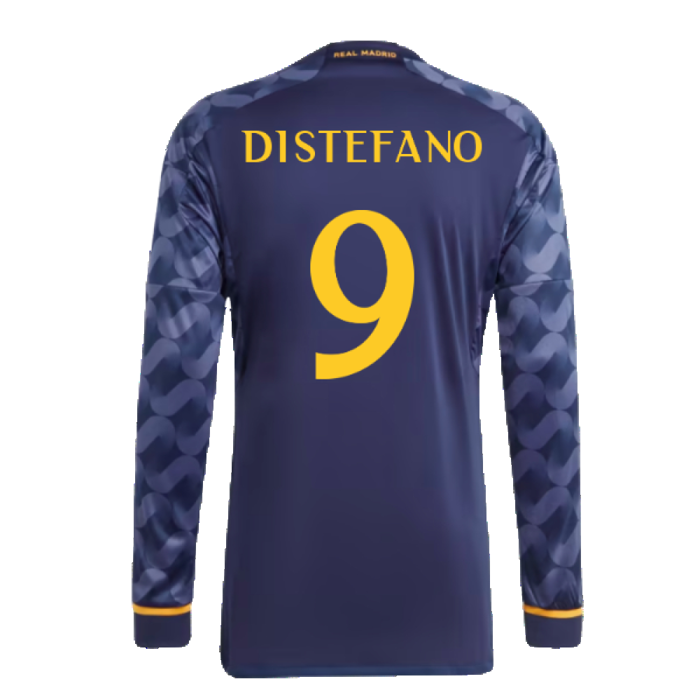 2023-2024 Real Madrid Long Sleeve Away Shirt (Di Stefano 9)