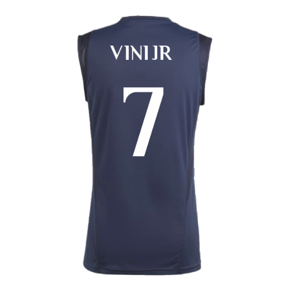 2023-2024 Real Madrid Sleeveless Jersey (Legend Ink) (Vini Jr 7)