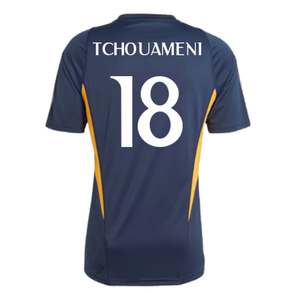 2023-2024 Real Madrid Training Shirt (Legend Ink) (Tchouameni 18)