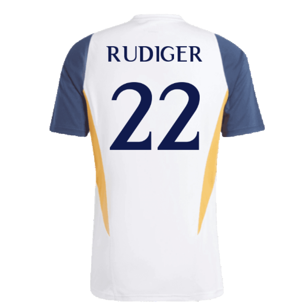 2023-2024 Real Madrid Training Shirt (White) (Rudiger 22)