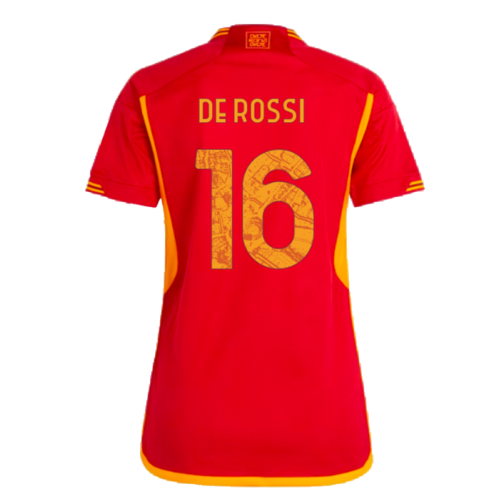 2023-2024 Roma Home Shirt (Ladies) (DE ROSSI 16)