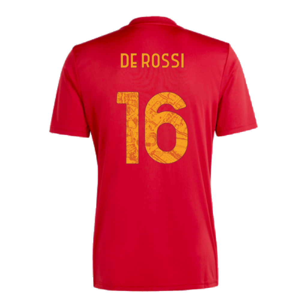 2023-2024 Roma Icon Pre-Match Shirt (Red) (DE ROSSI 16)