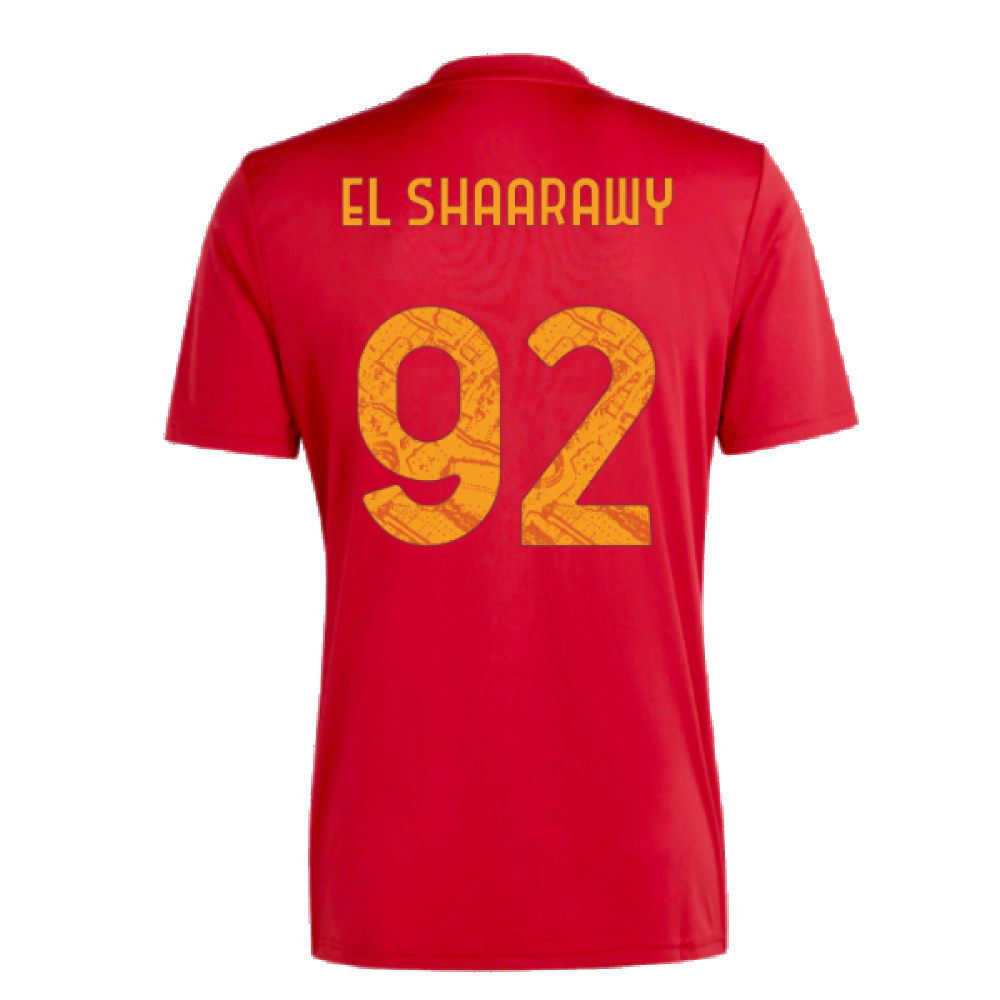 2023-2024 Roma Icon Pre-Match Shirt (Red) (EL SHAARAWY 92)