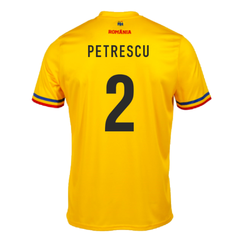 2023-2024 Romania Supporters Official T-Shirt (Yellow) (PETRESCU 2)