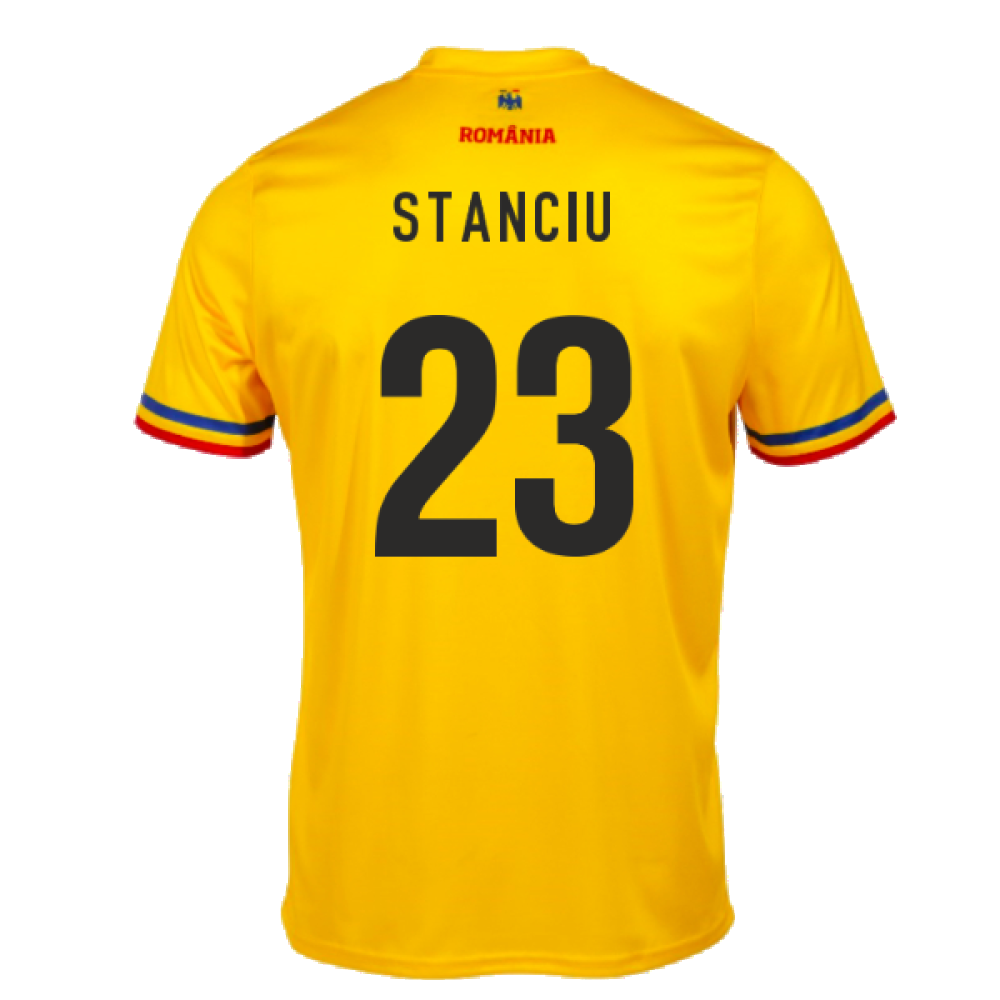 2023-2024 Romania Supporters Official T-Shirt (Yellow) (STANCIU 23)